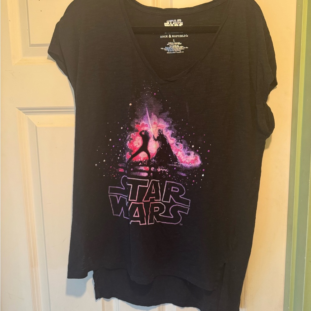 Star Wars Black Graphic Tee by Rock & Republic